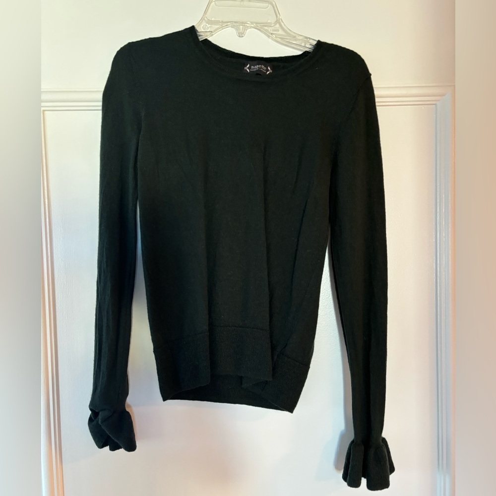 Nanette Lepore Dark Green Merino Wool Sweater